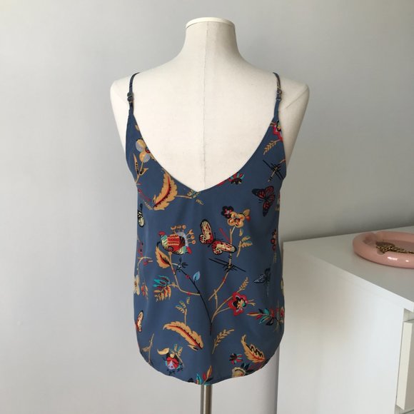 Abercrombie & Fitch Blue Butterfly Tank Blouse - Picture 4 of 7
